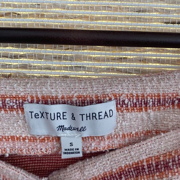 Texture & Thread by Madewell Top in Orange & Pink Stripe - Picture 7 of 8